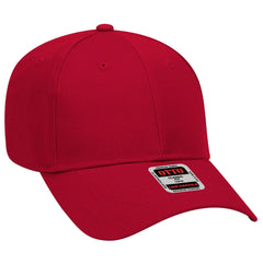 OTTO 19-061 6 Panel Low Profile Baseball Cap - Red - Red / 6 1/2’’ - 7 5/8’’