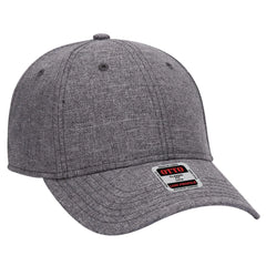 OTTO 19-1066 6 Panel Low Profile Baseball Cap - Heath. Ch. Gray - Heath. Ch. Gray / 6 1/2’’ - 7 5/8’’