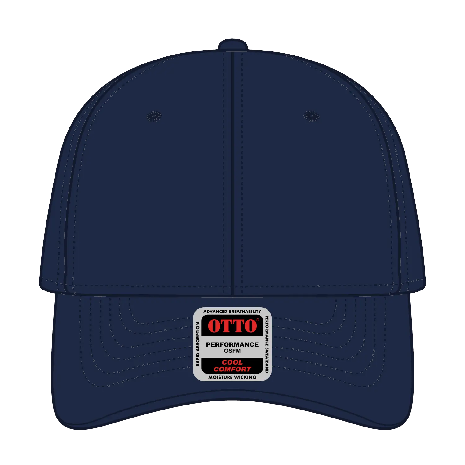 OTTO 19-1122 6 Panel Low Profile Baseball Cap - Navy - Navy / 6 1/2’’ - 7 5/8’’