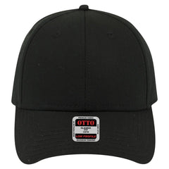OTTO 19-1203 6 Panel Low Profile Baseball Cap - Black - Black / 6 1/2’’ - 7 5/8’’
