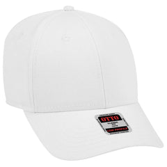 OTTO 19-1203 6 Panel Low Profile Baseball Cap - White - White / 6 1/2’’ - 7 5/8’’