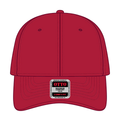 OTTO 19-1227 ’OTTO Comfy Fit’ 6 Panel Low Profile Baseball Cap - Red - Red / 6 1/2’’ - 7 5/8’’