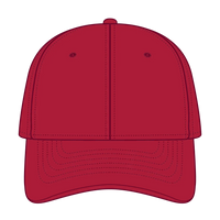 OTTO 19-1227A 6 Panel Low Profile Baseball Cap - Red - Red / 6 1/2’’ - 7 5/8’’