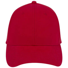 OTTO 19-1227A 6 Panel Low Profile Baseball Cap - Red - Red / 6 1/2’’ - 7 5/8’’
