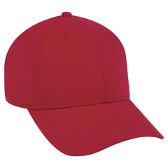 OTTO 19-1227A 6 Panel Low Profile Baseball Cap - Red - Red / 6 1/2’’ - 7 5/8’’