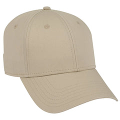 OTTO 19-1229 6 Panel Low Profile Baseball Cap - Khaki - Khaki / 6 1/2’’ - 7 5/8’’