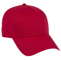 OTTO 19-1229 6 Panel Low Profile Baseball Cap - Red - Red / 6 1/2’’ - 7 5/8’’