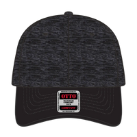 OTTO 19-1232 ’OTTO Comfy Fit’ 6 Panel Low Profile Baseball Cap - Blk/Hthr. Blk - Blk/Hthr. Blk / 6 1/2’’ - 7 5/8’’