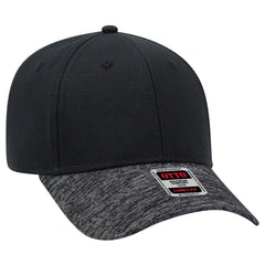 OTTO 19-1232 ’OTTO Comfy Fit’ 6 Panel Low Profile Baseball Cap - Hth.Blk/Blk - Hth.Blk/Blk / 6 1/2’’ - 7 5/8’’
