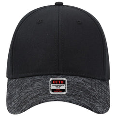 OTTO 19-1232 ’OTTO Comfy Fit’ 6 Panel Low Profile Baseball Cap - Hth.Blk/Blk - Hth.Blk/Blk / 6 1/2’’ - 7 5/8’’