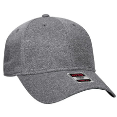 OTTO 19-1232 ’OTTO Comfy Fit’ 6 Panel Low Profile Baseball Cap - Heath. Black - Heath. Black / 6 1/2’’ - 7 5/8’’