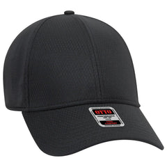 OTTO 19-1253 Upf 50+ 6 Panel Low Profile Baseball Cap - Black - Black / 6 1/2’’ - 7 5/8’’