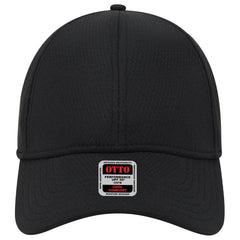 OTTO 19-1253 Upf 50+ 6 Panel Low Profile Baseball Cap - Black - Black / 6 1/2’’ - 7 5/8’’