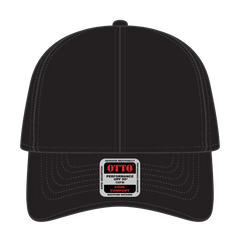 OTTO 19-1253 Upf 50+ 6 Panel Low Profile Baseball Cap - Black - Black / 6 1/2’’ - 7 5/8’’