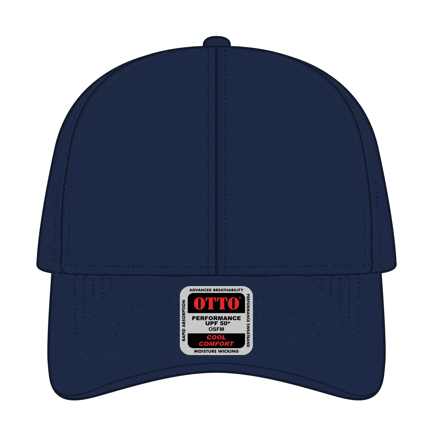 OTTO 19-1253 Upf 50+ 6 Panel Low Profile Baseball Cap - Navy - Navy / 6 1/2’’ - 7 5/8’’