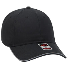 OTTO 19-1261 Reflective 6 Panel Low Profile Baseball Cap - Black - Black / 6 1/2’’ - 7 5/8’’