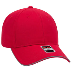 OTTO 19-1261 Reflective 6 Panel Low Profile Baseball Cap - Red - Red / 6 1/2’’ - 7 5/8’’