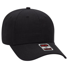 OTTO 19-1266 6 Panel Low Profile Baseball Cap - Black - Black / 6 1/2’’ - 7 5/8’’