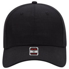 OTTO 19-1266 6 Panel Low Profile Baseball Cap - Black - Black / 6 1/2’’ - 7 5/8’’