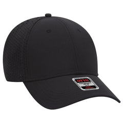 OTTO 19-1275 6 Panel Low Profile Baseball Cap - Black - Black / 6 1/2’’ - 7 5/8’’