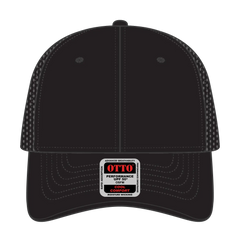 OTTO 19-1275 6 Panel Low Profile Baseball Cap - Black - Black / 6 1/2’’ - 7 5/8’’