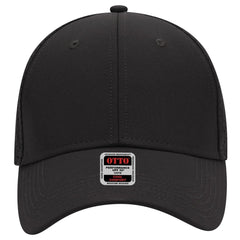 OTTO 19-1275 6 Panel Low Profile Baseball Cap - Black - Black / 6 1/2’’ - 7 5/8’’