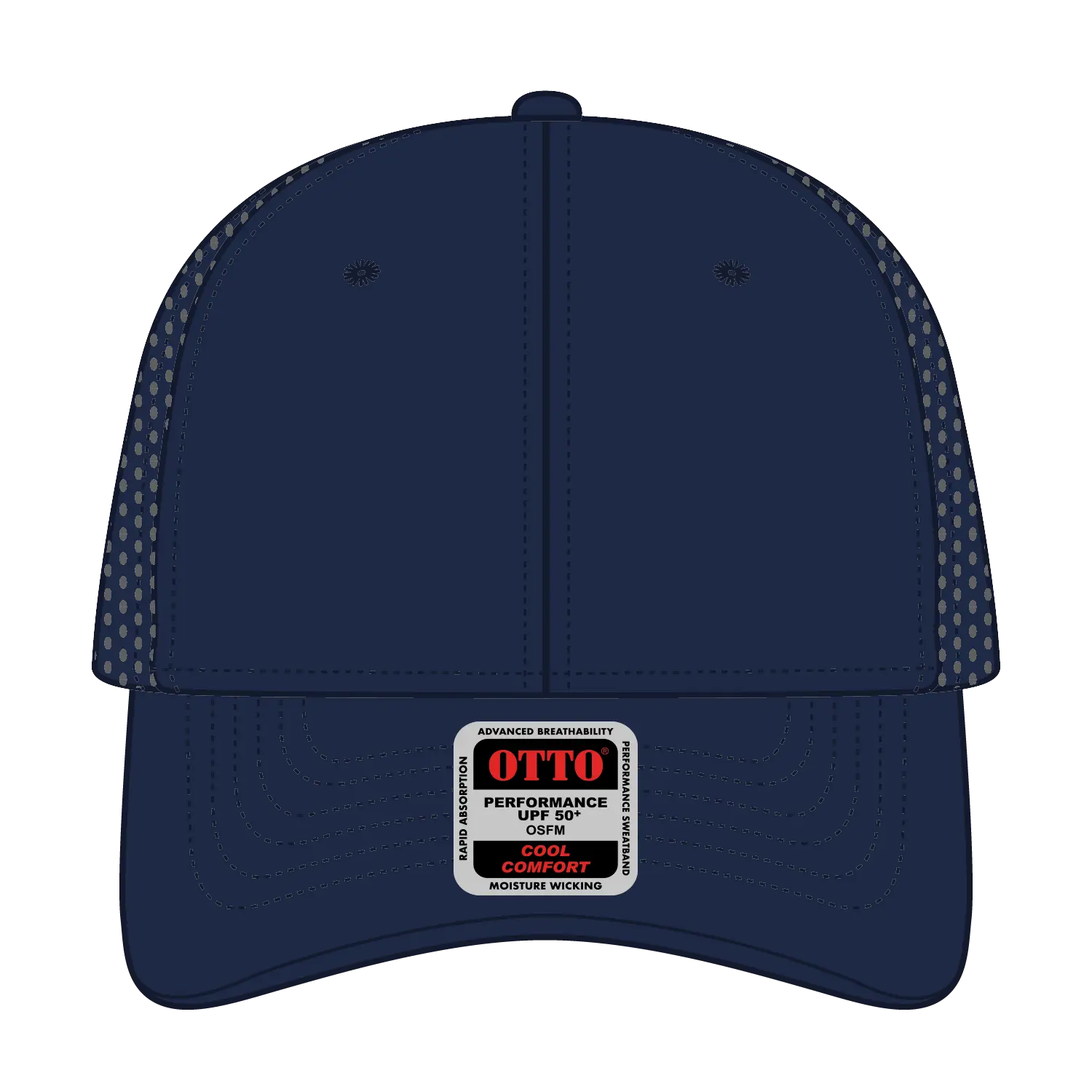 OTTO 19-1275 6 Panel Low Profile Baseball Cap - Navy - Navy / 6 1/2’’ - 7 5/8’’