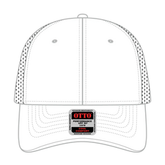 OTTO 19-1275 6 Panel Low Profile Baseball Cap - White - White / 6 1/2’’ - 7 5/8’’