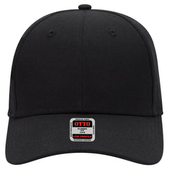 OTTO 19-1277 6 Panel Low Profile Baseball Cap - Black - Black / 6 1/2’’ - 7 5/8’’