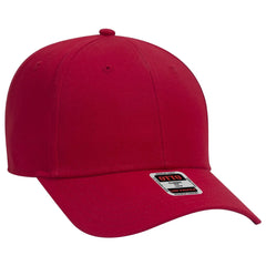OTTO 19-1277 6 Panel Low Profile Baseball Cap - Red - Red / 6 1/2’’ - 7 5/8’’