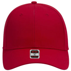 OTTO 19-1277 6 Panel Low Profile Baseball Cap - Red - Red / 6 1/2’’ - 7 5/8’’