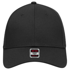 OTTO 19-1283 ’OTTO Comfy Fit’ 6 Panel Low Profile Baseball Cap - Black - Black / 6 1/2’’ - 7 5/8’’