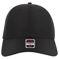 OTTO 19-1319 6 Panel Low Profile Baseball Cap - Black - Black / 6 1/2’’ - 7 5/8’’