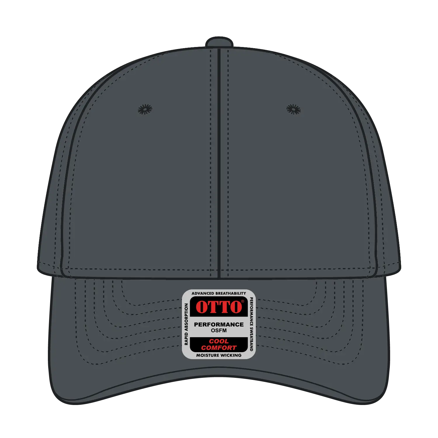 OTTO 19-1319 6 Panel Low Profile Baseball Cap - Char. Gray - Char. Gray / 6 1/2’’ - 7 5/8’’