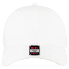 OTTO 19-1320 ’OTTO Comfy Fit’ 6 Panel Low Profile Baseball Cap - White - White / 6 1/2’’ - 7 5/8’’