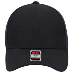 OTTO 19-208 6 Panel Low Profile Baseball Cap - Black - Black / 6 1/2’’ - 7 5/8’’