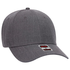 OTTO 19-208 6 Panel Low Profile Baseball Cap - Heath. Black - Heath. Black / 6 1/2’’ - 7 5/8’’