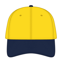 OTTO 19-209 6 Panel Low Profile Baseball Cap - Nvy/Yel - Nvy/Yel / 6 1/2’’ - 7 5/8’’