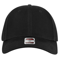 OTTO 19-251 6 Panel Low Profile Baseball Cap - Black - Black / 6 1/2’’ - 7 5/8’’