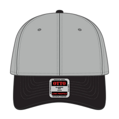 OTTO 19-251 6 Panel Low Profile Baseball Cap - Blk/Gry - Blk/Gry / 6 1/2’’ - 7 5/8’’