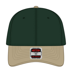 OTTO 19-251 6 Panel Low Profile Baseball Cap - Kha/Dk.Grn - Kha/Dk.Grn / 6 1/2’’ - 7 5/8’’
