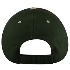 OTTO 19-251 6 Panel Low Profile Baseball Cap - Kha/Dk.Grn - Kha/Dk.Grn / 6 1/2’’ - 7 5/8’’