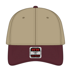 OTTO 19-251 6 Panel Low Profile Baseball Cap - Marn/Kha - Marn/Kha / 6 1/2’’ - 7 5/8’’
