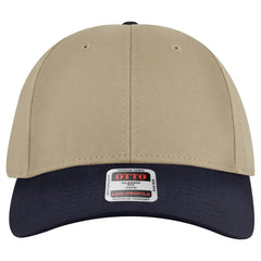 OTTO 19-251 6 Panel Low Profile Baseball Cap - Nvy/Kha - Nvy/Kha / 6 1/2’’ - 7 5/8’’