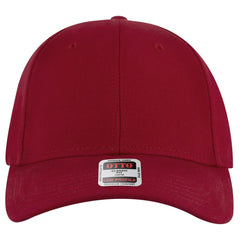 OTTO 19-251 6 Panel Low Profile Baseball Cap - Red - Red / 6 1/2’’ - 7 5/8’’