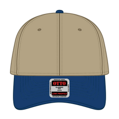 OTTO 19-251 6 Panel Low Profile Baseball Cap - Ryl/Kha - Ryl/Kha / 6 1/2’’ - 7 5/8’’