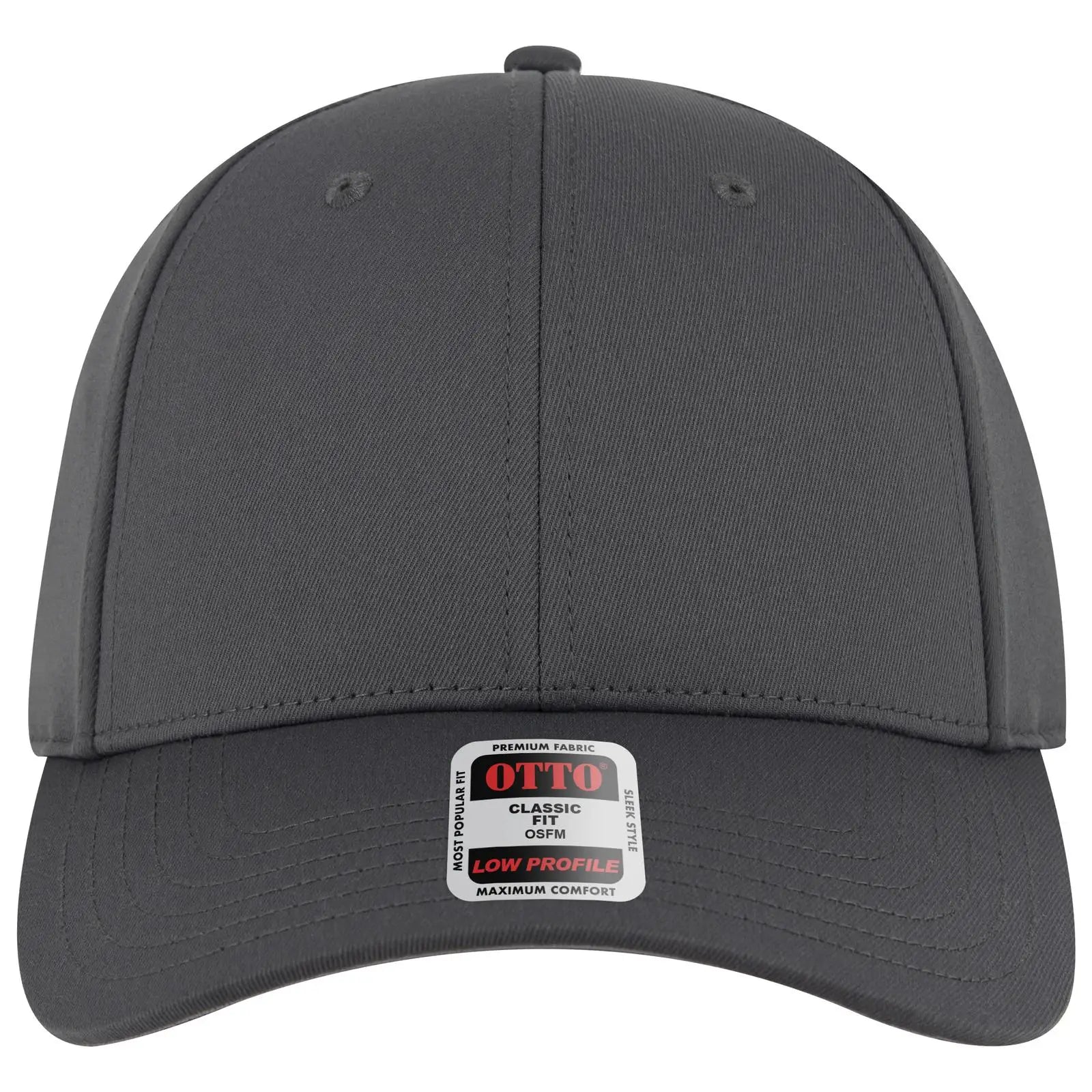 OTTO 19-3 6 Panel Low Profile Baseball Cap - Char. Gray - Char. Gray / 7 3/8’’ - 7 5/8’’