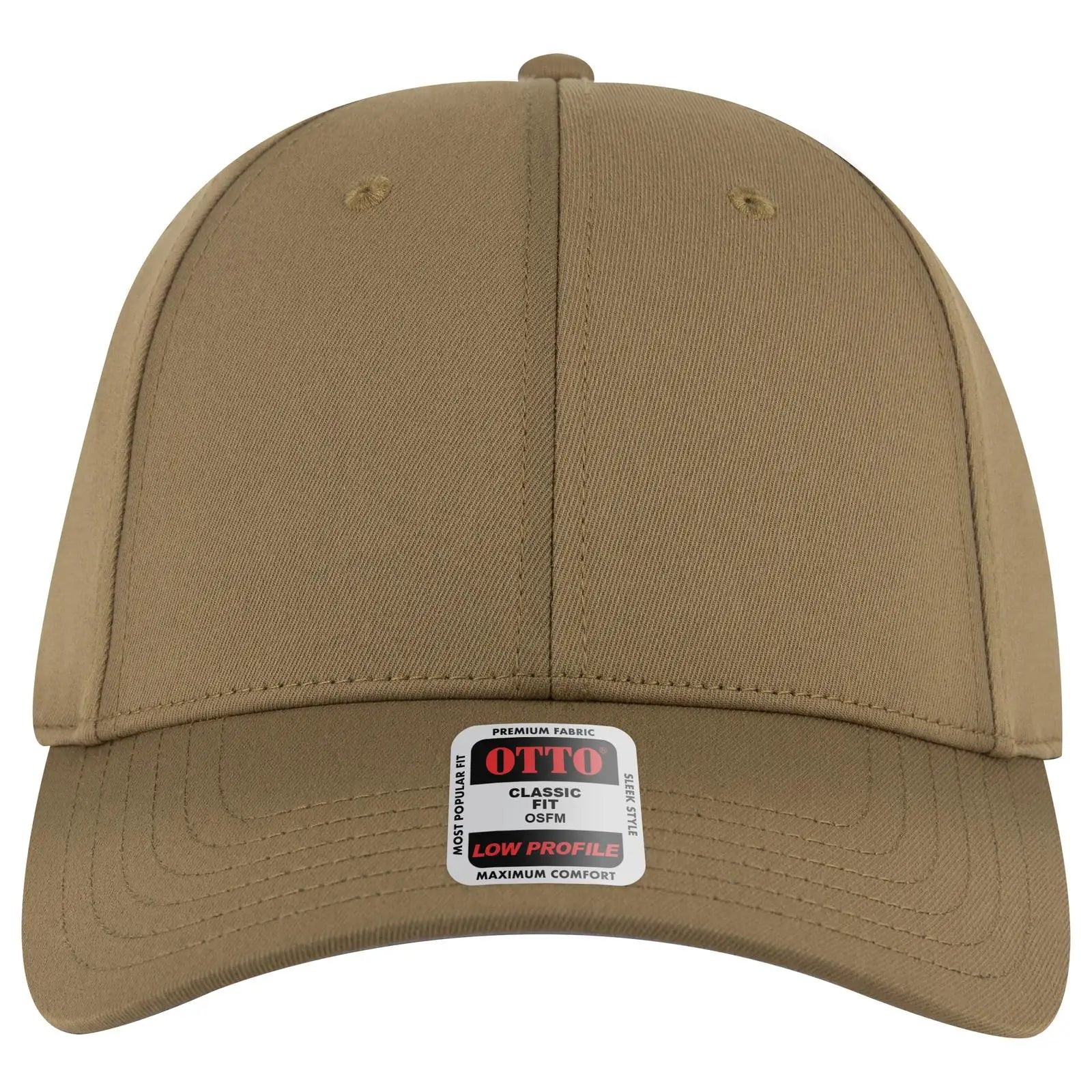 OTTO 19-3 6 Panel Low Profile Baseball Cap - Coyote Brown - Coyote Brown / 7 3/8’’ - 7 5/8’’