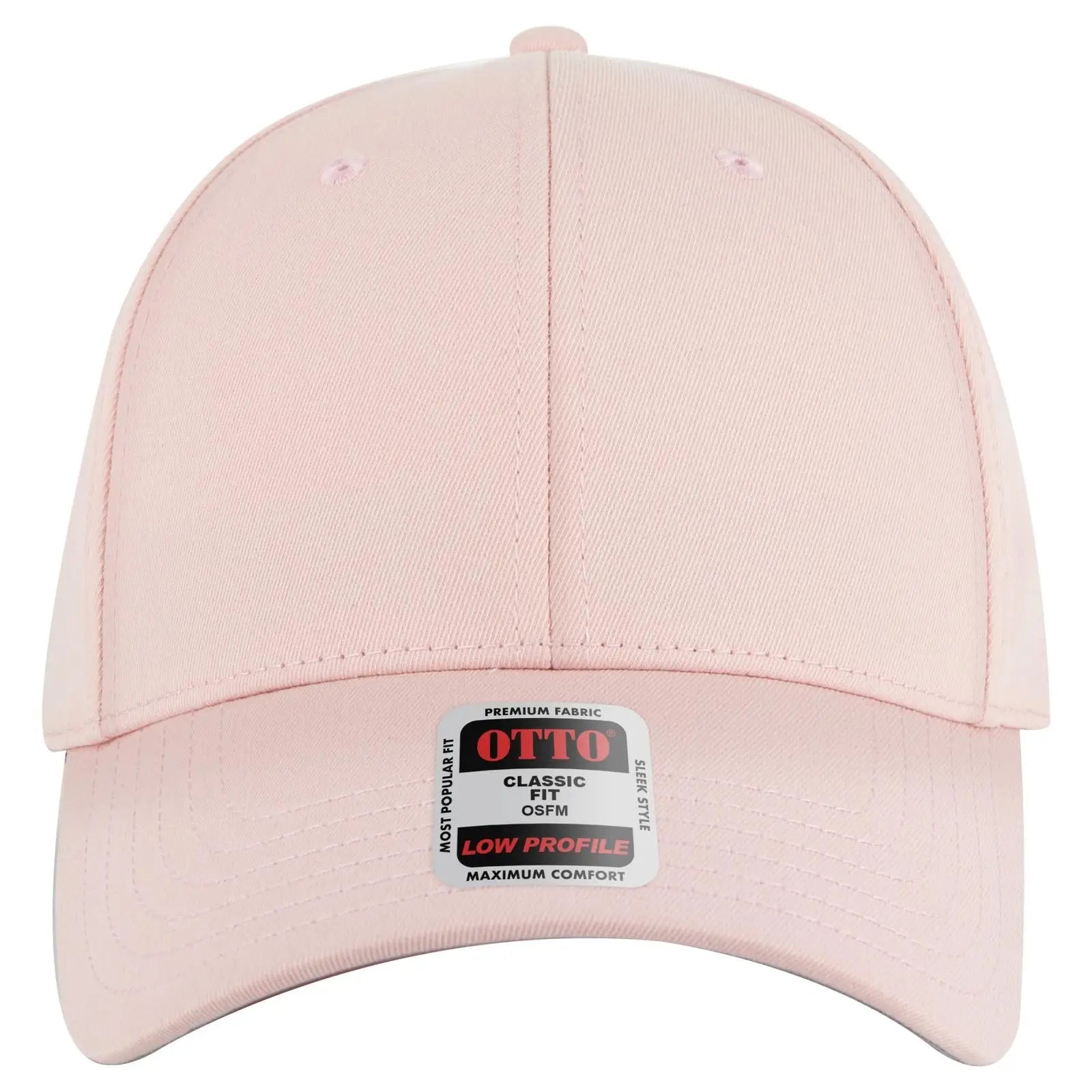 OTTO 19-3 6 Panel Low Profile Baseball Cap - Pink - Pink / 7 3/8’’ - 7 5/8’’