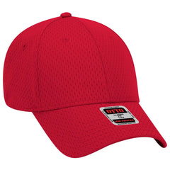 OTTO 19-366 6 Panel Low Profile Baseball Cap - Red - Red / 6 1/2’’ - 7 5/8’’